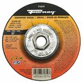 Forney Grinding Wheel, Metal, Type 27, 4-1/2 in x 1/4 in x 5/8 in-11 71819